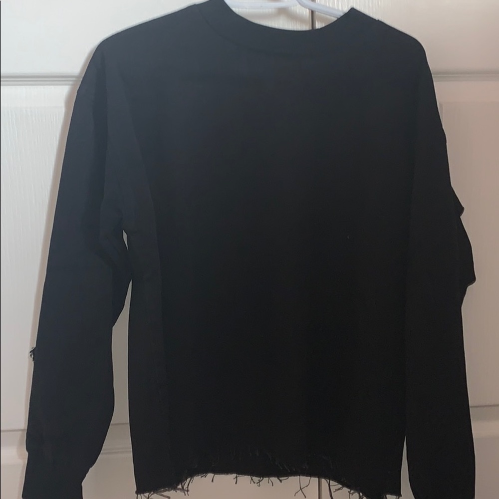 Zara Ruffled Denim Top